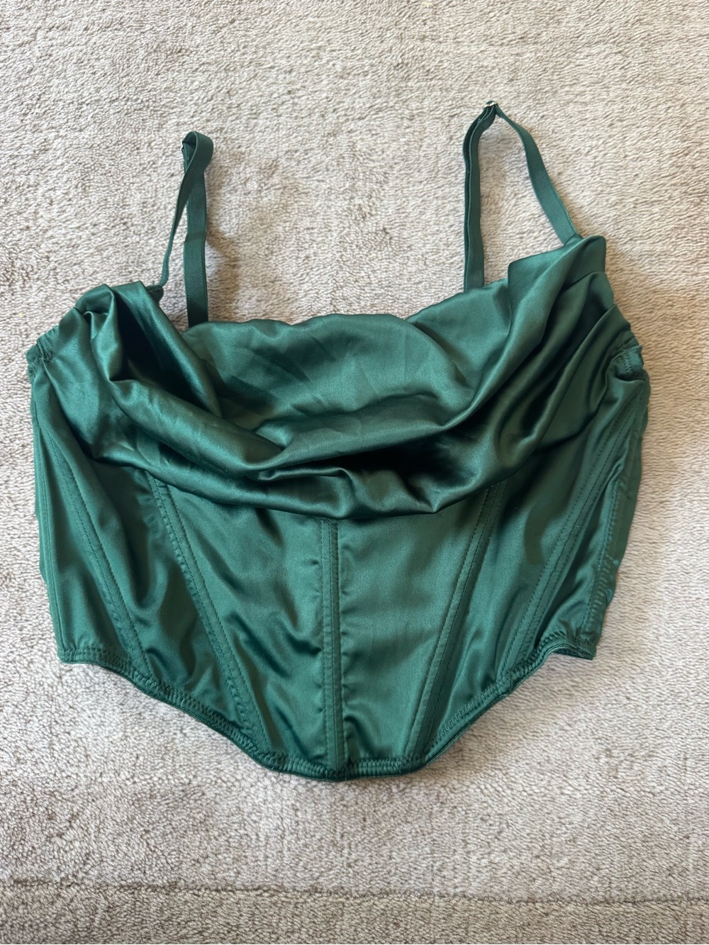 Urban Outfitters Green Satin Corset